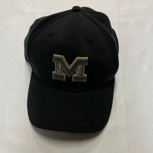 Michigan Black Cap with Yellow and Gray M Logo Size S-M